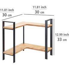 Bild Küchen-Eckregal Lou aus Bambus [Platzsparend] Küchenregal Stehend Küchenorganizer mit 2 Ebenen