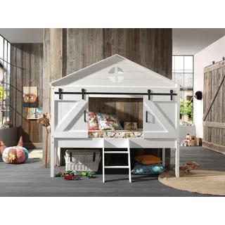 Vipack Hausbett Barnie 97 x 218,3 cm lackiert weiß
