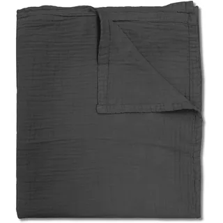 Sleezzz® Musselin Decke schwarz 150 x 200 cm
