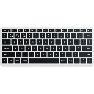 SATECHI Slim X1 Bluetooth-Tastatur, US QWERTY, Silber | Beleuchtete Tasten, für MacBook, iPad, iPad mini, Mac mini und iMac, US-QWERTY-Layout (Englisch, USA)