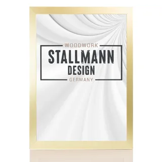 Stallmann Design 'New Modern' Bilderrahmen 50 x 75 cm | Farbe: Gold gebürstet | eleganter Frame für Ihre Fotos und Motive