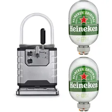 Heineken Bier Zapfanlage Starterpaket mit 2x Helles Bier, 8l Fass