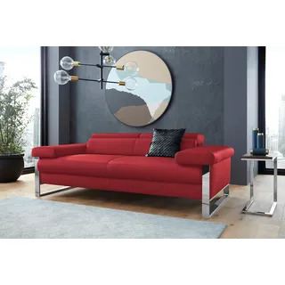 W.SCHILLIG 2-Sitzer »finn« German Design Award 2016, Fußgestell Chrom glänzend, Breite 210 cm, rot