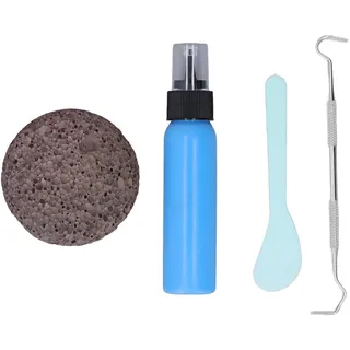 Qcwwy Picking Rock Kit, Latexpolsterung Flacher Runder Pick Peel Stone Kit Pick Peel Calming Stone Fidget Toy Angst Relief Geistige Entspannung für Kinder Erwachsene(Blauer Latex)
