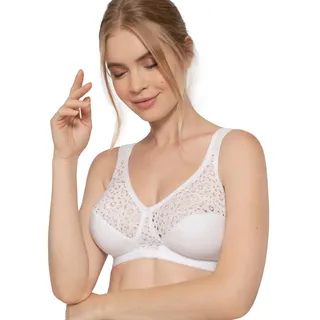 Dorina Damen ungefütterter BH, Nicht Gepolstert Bralette für große Größen, Yvonne D1005A, Weiß, 100D