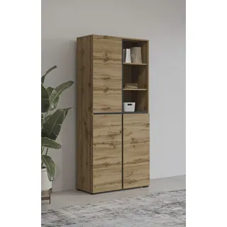 INOSIGN Schuhschrank »Cross, Höhe 183,5cm, modernes griffloses Schuhregal mit 3 Türen«, Hochschrank mit viel Stauraum, Platz für ca. 24 Paar Schuhe