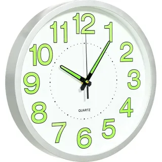 vidaXL Leuchtende Wanduhr Weiß 30 cm - Weiß