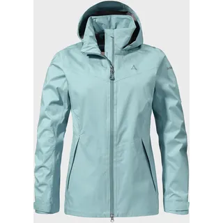 Schöffel 2.5L Jacket Aiplspitz L, leichte Outdoor Jacke, wasserdicht & atmungsaktiv, Regenjacke aus 2,5-Lagen Venturi mit 2-Wege-Stretch und verstellbarer Kapuze, iced blue, 44