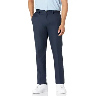 Amazon Essentials Herren Slim Fit Flat-Front Kleid Hose, Marineblau, 30W x 34L