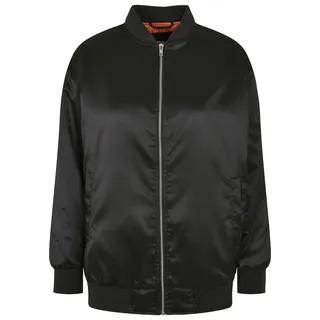 URBAN CLASSICS Oversized Satin Bomberjacke - Black, XS