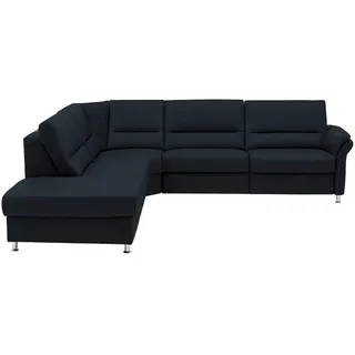 Beldomo Premium Ecksofa , Dunkelblau , Leder , Echtleder , Rindleder , Ottomane links, L-Form , 288x249 cm , Goldenes M , erweiterbar, Typenauswahl, Bettkasten erhältlich, Fußauswahl, Lederauswahl, Stoffauswahl, planbar, seitenverkehrt erhältlich, einzeln ausziehbar, Bettfunktion erhältlich, Hocker erhältlich, Rückenfutter, individuell planbar, Armteil rechts , Wohnzimmer, Sofas & Couches, Wohnlandschaften, Ecksofas