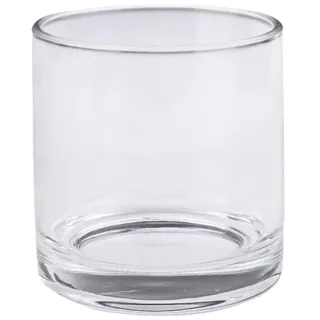 PEPAXON Glasvase für Blume Transparente Vase Hoher Zylinder Klare Blumenvase Transparente Vase für Tischdekoration (10x10cm)