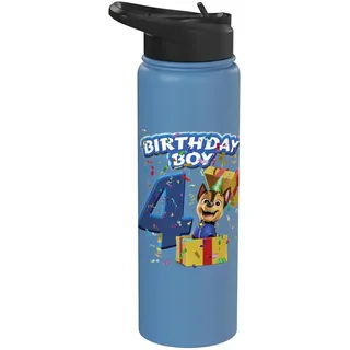 Offizielles Paw Patrol Chase Birthday Boy Age 4 Stainless Steel Insulated Water Bottle
