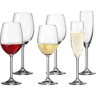 Leonardo DAILY Weinglas Sektglas 6er Single-Set - Transparent