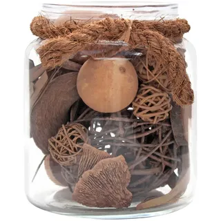 Kayoom Dekoglas , Braun , Glas, Naturmaterialien , zylindrisch , 13.5x16.5x13.5 cm , Dekoration, Vasen, Glasvasen