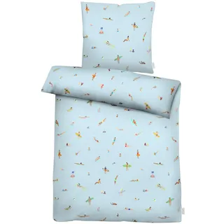 APELT Beach Gots Strandmotiv Blau 135 x 200 cm + 80 x 80 cm