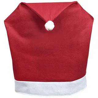 eBuyGB Stuhlhussen für Weihnachten, Rot, 4 Stück
