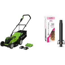 Greenworks Akku-Rasenmäher (5-fache Akku und Ladegerät) + Imetec Bellissima My Pro GT22 110 Lockenstab, Temperatur 185 °C + GT22 120, Temperatur 185 °C + GT22 130, Temperatur 190°C + Pro GT22 140