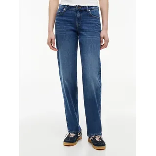 Straight-Jeans TOMMY JEANS "SOPHIE LW STR BJ0155", Damen, Gr. 27, Länge 30, blau (denim schwarz), Denim/Jeans, Obermaterial: 99% Baumwolle, 1% Elasthan, unifarben, straight fit lang, Jeans Straight-Jeans, Baumwollmischung, low waist