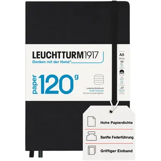 Leuchtturm1917 Notizbuch A5 Schwarz liniert