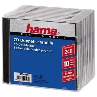 Hama CD-Doppel-Leerhülle, 10er-Pack, Standard