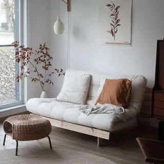Karup Design Roots Schlafsofa, – Gästebett & Sofa aus FSC®-Kiefer« Inkl. Futonmatratze. in mehreren Größen & Farben, erhältlich, gelb