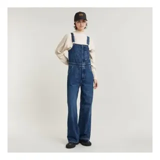 G-Star für Damen. D25305-D536-G804 Zip-Latzhose mit geradem Bein blau (XS), Lässig, Baumwolle, Denim