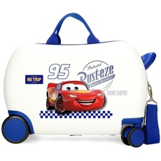 Joumma Disney Cars Trip Kinderkoffer, weiß, 45 x 31 x 20 cm, Hartplastik, 24,6 l, 1,8 kg, 2 Räder, Handgepäck, Handgepäck, Weiß, weiß, kinderkoffer