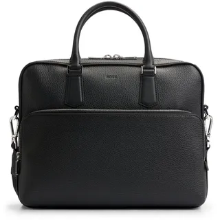 Boss New Crosstown Aktentasche Leder 38 cm Laptopfach schwarz