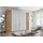 Drehtürenschrank Monaco 295,2 x 236 x 58 cm Braun/Weiß