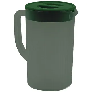 Kunststoff-Wasserkanne, Transparentes Getränk Eistee Kanne Heißes Kaltes Wasser Wein Kaffee Milch und Saft Karaffe, Nachttisch Wasserkaraffe für Desktop, Schlafzimmer (Dunkelgrün)
