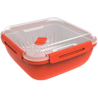 Rotho Memory Microwave Dampfgarer rot 19,5 x 19,5 x 9,1 cm 1,7 l