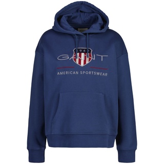 GANT Damen Sweatshirt Regular Archive Shield Hoodie Kapuzenpullover, Dusty Blue SEA, 42