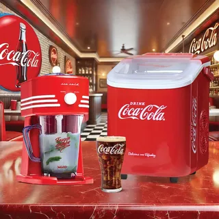 Salco Eiswürfelmaschine »EIS-2024 - Eiswürfelbereiter und Slush- and Crushed Ice Maker« COCA-COLA ® ICE CUBE MAKER, rot