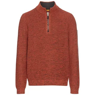 CAMEL ACTIVE Herren Stricktroyer aus Baumwollmix Rot-Orange