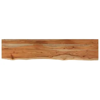 vidaXL Wandregal 110x20x2,5 cm Rechteckig Massivholz Akazie Baumkante