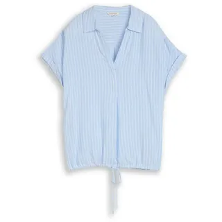 Tom Tailor Kurzarm-bluse Blau/Weiß 46