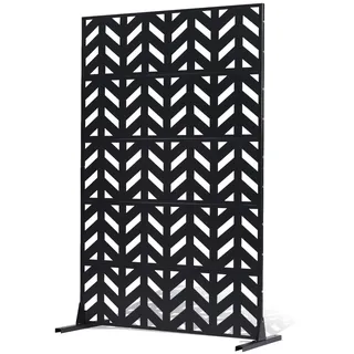 Vevor Paravent 120 x 50,8 x 183 cm Schwarz