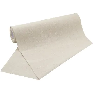100%Mosel Tischläufer Leinenoptik, in Natur (28 cm x 5 m), dekoratives Tischband aus Stoff, natürliche Tischdeko für Geburtstage & Hochzeiten, Dekoration zu besonderen Anlässen