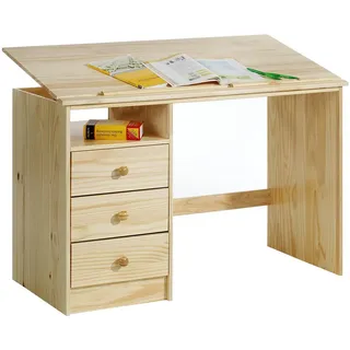Idimex Kinderschreibtisch Kevin , Naturfarben , Holz , Kiefer , Mode , Rechteckig , 115x73x60 cm , FSC Mix , Babymöbel & Kindermöbel, Kinderzimmer & Jugendzimmer, Kinderschreibtische