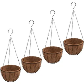 vidaXL Pflanzampeln 4 Stk. Ø 30 x 52 cm Schwarz