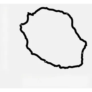 The Line - Insel Reunion - Wanddeko Silhouette - Schwarz