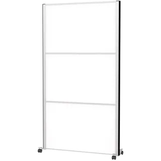 MAUL Stellwand Whiteboard MAULconnecto silber mobil beidseitig beschriftbar