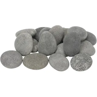 18 Stück Flache Steine zum Bemalen,3-5cm Glatte Kieselsteine zum Bemalen,Flache Kieselsteine zum Basteln,handverlesene Naturstein Aquarium Deko-Steine