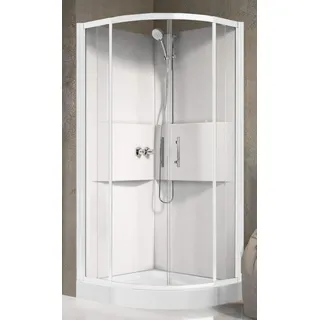 Novellini Media 2.0 R Standard 90x90 Kabine Dusche Mechanisch Durchsichtig Weiß