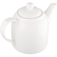 Wilmax WL-994007/1C Porzellan Teekanne, Weiss, 900mL Kapazität