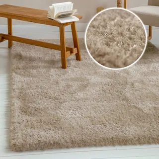 OTTO home Josetta Hochflorteppich 133 x 200 cm Braun