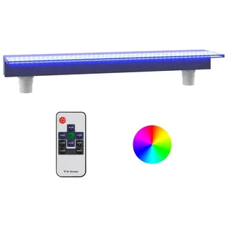 vidaXL Wasserfall-Element mit RGB LEDs Acryl 90 cm - Transparent