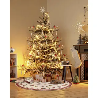 Villeroy & Boch Teppich Nostalgic Rund - Toy's Delight - Christbaum Decke, Weihnachten Tannenbaum & Weihnachtsbaum für Wohnzimmer, Schlafzimmer, Esszimmer, Flur - Rot Multifarben, 150 cm