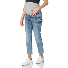 MAMALICIOUS Damen Mltrinity Cropped Slim A. Jeans, Light Blue Denim, 33 EU